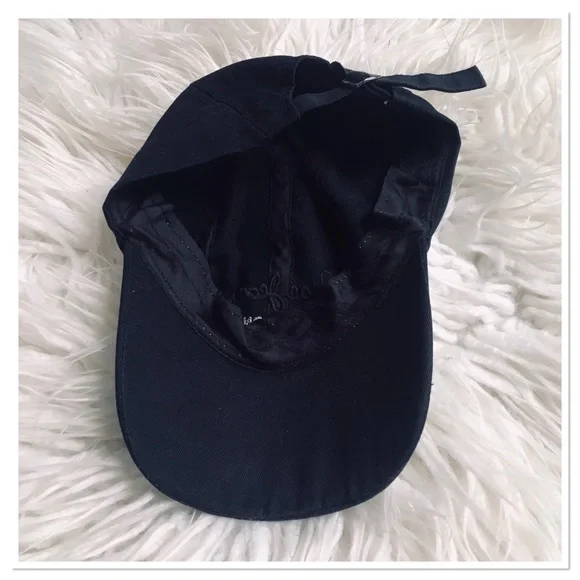 Pepe Jeans London Cap Hat Black White Embroidered Front Adjustable Back One Size - Picture 7 of 7